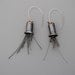 Handmade jewelry. Blackened sterling silver jelly fish earrings, kinetic, moveable.