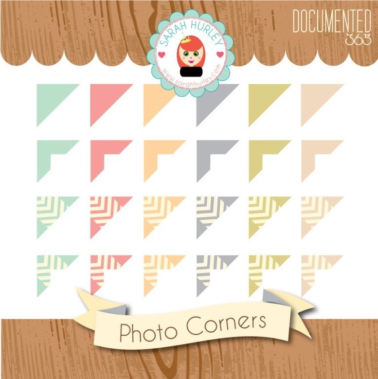 Documented 365 Photo Corners Digi Kit by Sarah Hurley Digital & Hybrid Scrapbooking / Cardmaking / Crafts