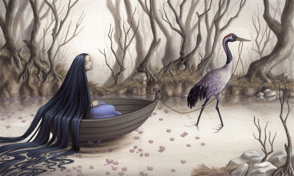 The Crane's Captive Print