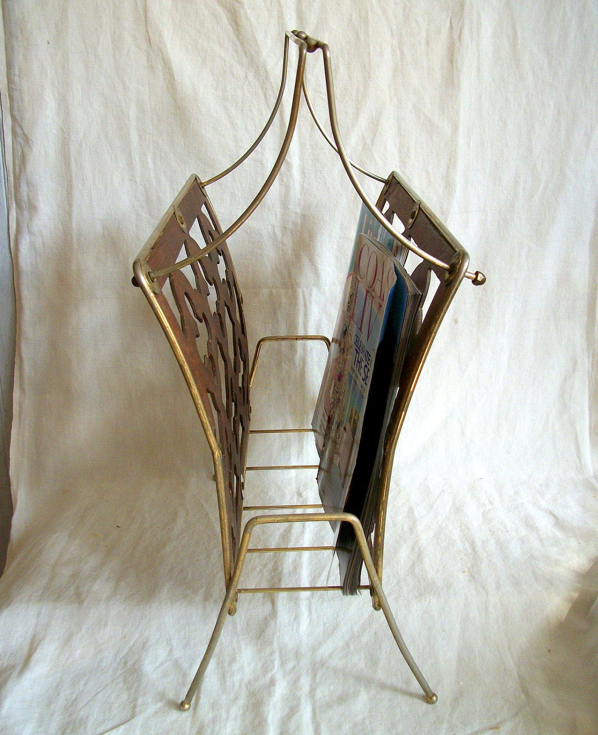 Vintage Hollywood Regency Magazine Rack