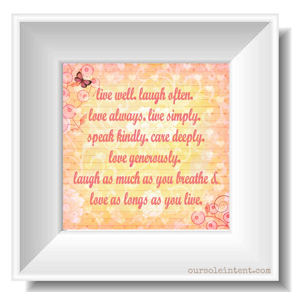 Love Always  - Inspirational 8x8 Art Print - Capture the Art of your Life