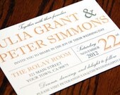 Modern Wedding Invitation and RSVP TEMPLATE. PDF printable. (1013)