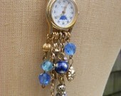 Starry Night - Upcyled Watch Face Necklace