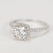 Cushion Moissanite Diamond Ring 14K White Gold