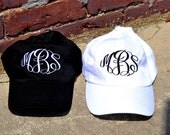 ASSORTED COLORS - MONOGRAMMED Baseball Cap Hat - Bridesmaid Gift - Sorority - Greek - Bridal Shower