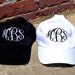 Set of 12 MONOGRAMMED Baseball Caps Hats - SEVERAL COLORS - Bridesmaid Gift - Sorority - Greek - Bridal Shower