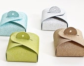 Glitter Wedding Favor Boxes - Set of 10 Sparkly Favor Containers - Candy Boxes, Party Favors