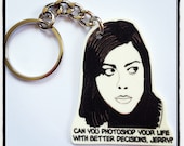 Parks and Recreation - April Ludgate quotes keychain