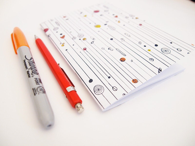 Note book Jotter Pad with unique Striped Nature Pattern Print