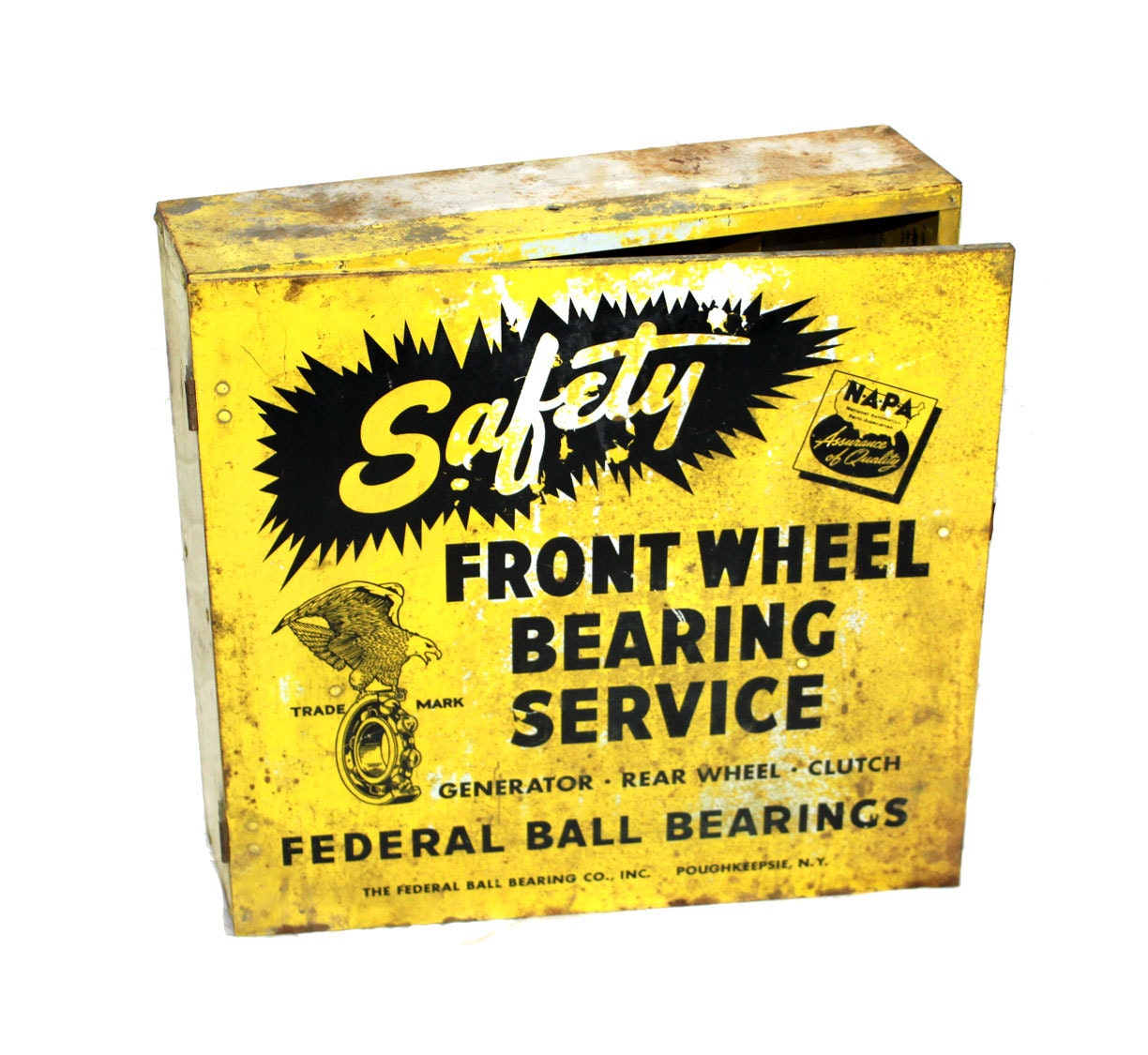 Vintage Federal Ball Bearings Industrial Metal Cabinet - 1950s