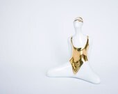 Swimming in gold - Ceramic Porcelain figurine, for olympic and sport lovers.