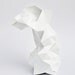Modern geometric white porcelain Vase - contrmporary ceramic design
