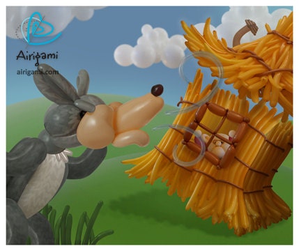 Limited Edition Print - "...and he puffed"