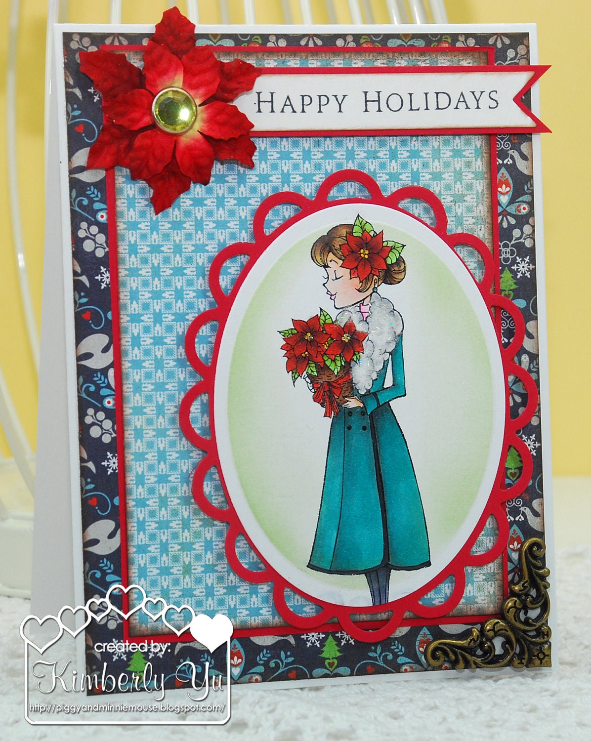 Handmade Christmas Card - Happy Holidays