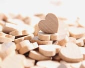 500 Wedding Confetti wood heart confetti shabby chic wedding favors rustic wedding