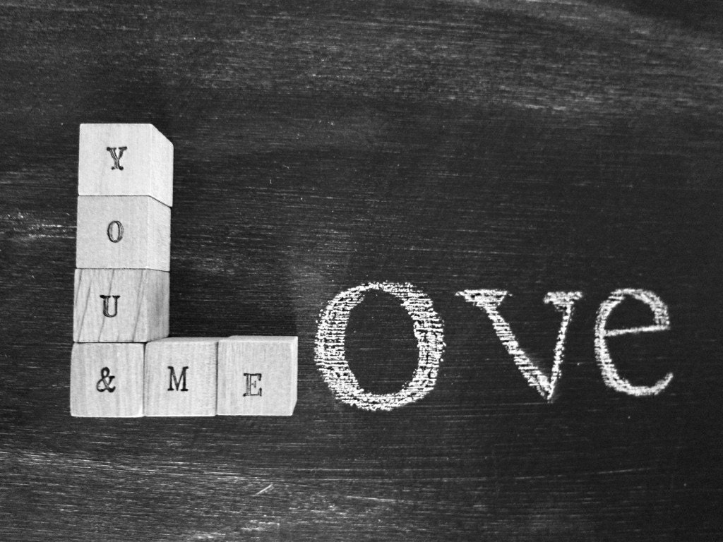 Wedding Decor Personalized Wood Blocks You & Me letter blocks shabby chic wedding decor rustic country wedding favors cake topper