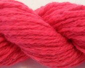 Hot Pink Merino and Angora Reclaimed Yarn- 69 yards