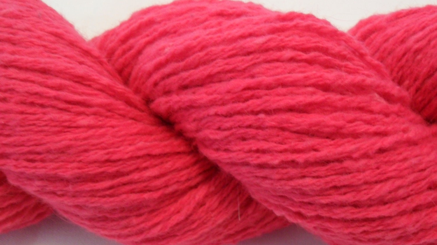 Hot Pink Merino and Angora Reclaimed Yarn- 184 yards