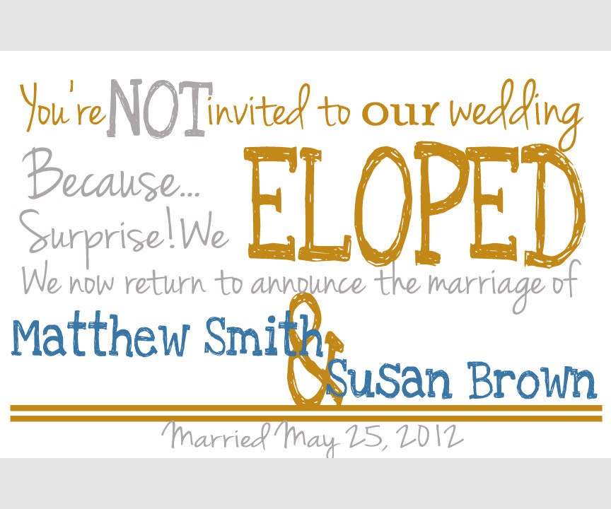 Elope Announcement