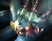 June Bug color shift Bat earrings