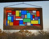Multicolored Stained Glass Panel