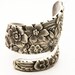 Antique Stieff Floral Sterling Silver Spoon Ring, Made in YOUR Size (3186)