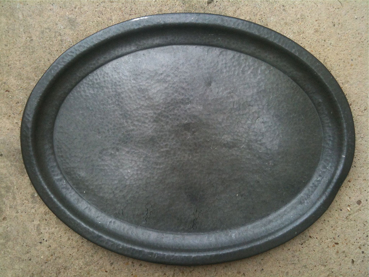 Antique English Large Pewter Tray