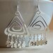 Silver swirl dangle earrings - Boho fantasy fashion - Free shipping to Canada & USA