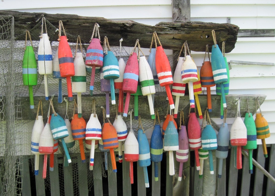 Greeting Card, Buoys, Boothbay Harbor, Maine, ACEO, Folded 5 x 7 Card, Fine Art Photography As Featured On Etsy's Front Page, READY To SHIP