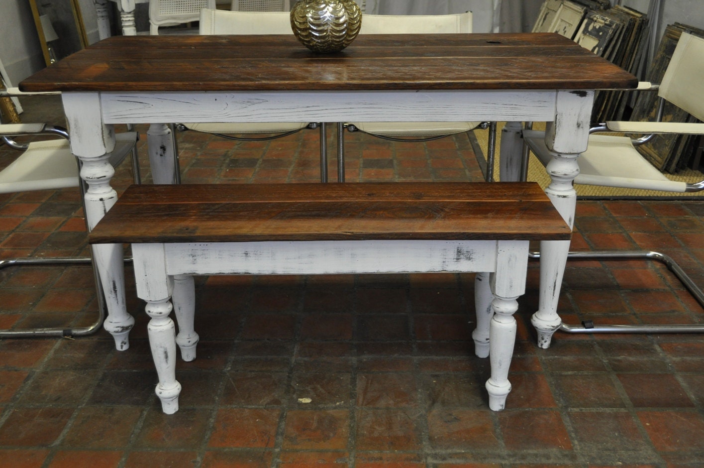 CUSTOM BUILT Reclaimed Harvest Table