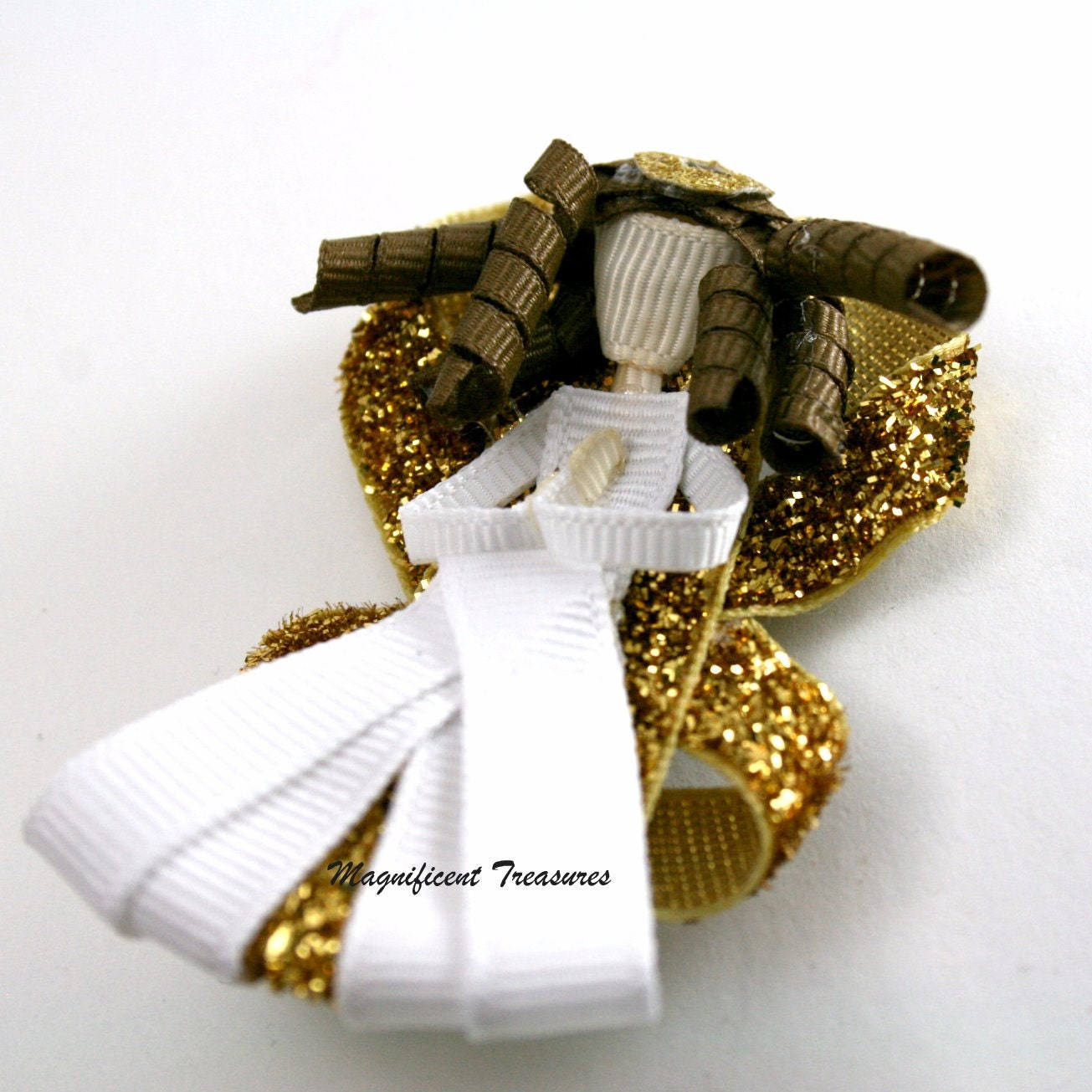 Angel Ribbon Sculpture Hair Clip or Pin