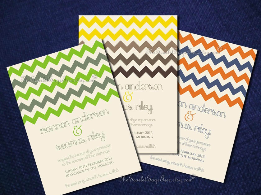 PRINTABLE CHEVRON CHIC Modern Invitation Custom Design Diy Pdf Template Suite Wedding Anniversary Engagement Bridal Baby Shower