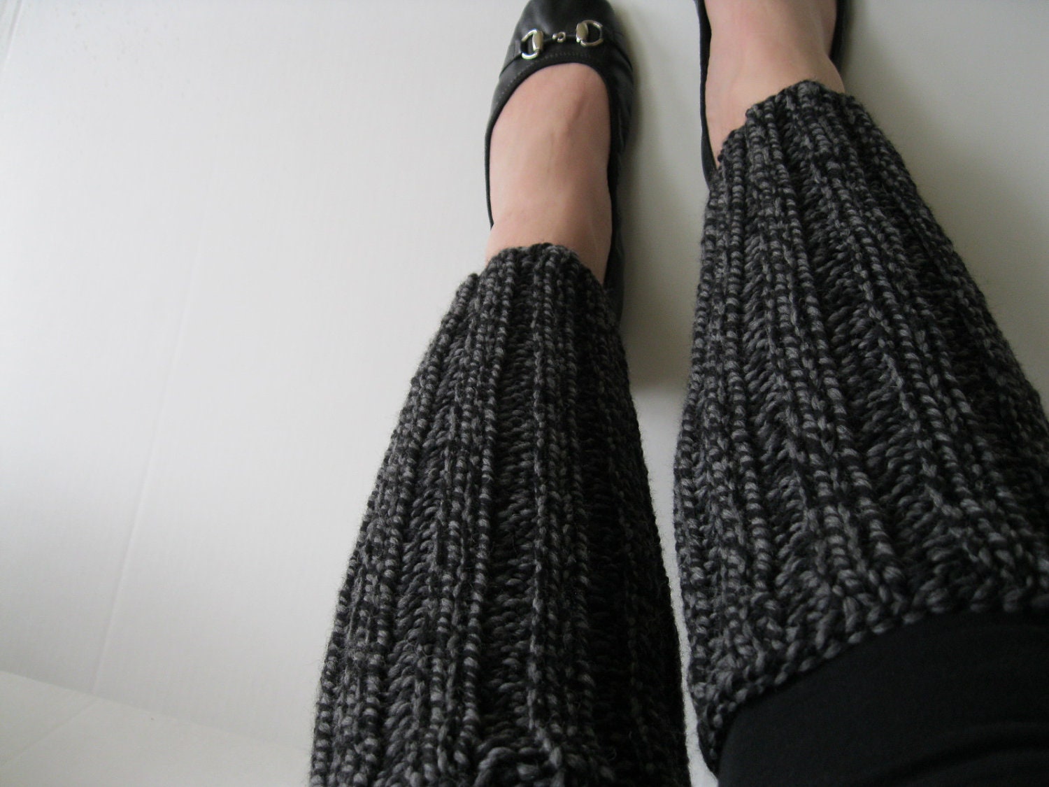 Leg Warmers Wool : Custom Handknit Chunky Legwarmers in Color of your Choice - Custom Knit Eco Friendly
