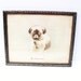 Vintage Framed Dog Picture Old Wood Frame Puppy Vintage Pencil Sketch Puppy Silver Wood Frame Wall Art