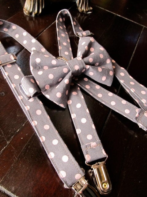 Bowtie and Suspender Set, Bow Tie and Suspender Set for newborn, toddler and boys
