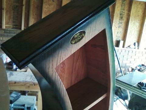 6FT Solid Oak Curved Shelf, Handmade