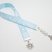Baby Blue Snowflake Ribbon Bookmark