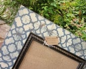 11x14 Distressed Picture Frame, Magnet Dapple Blue / Linen / Bittersweet Chocolate