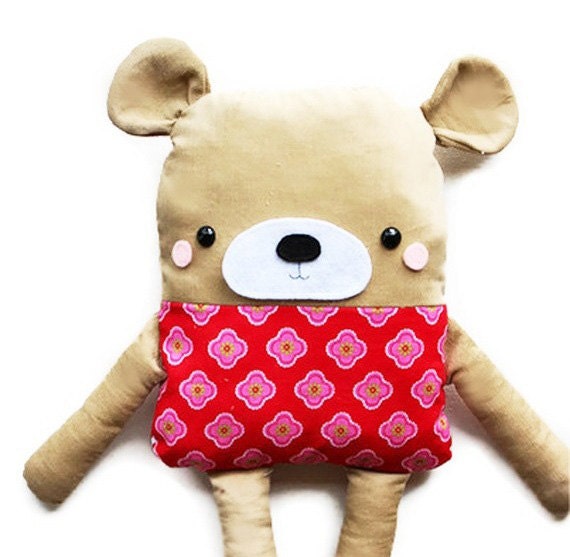 PDF Sewing Pattern - Easy Bear Doll Softie Kids Stuffed Toy Sewing Pattern