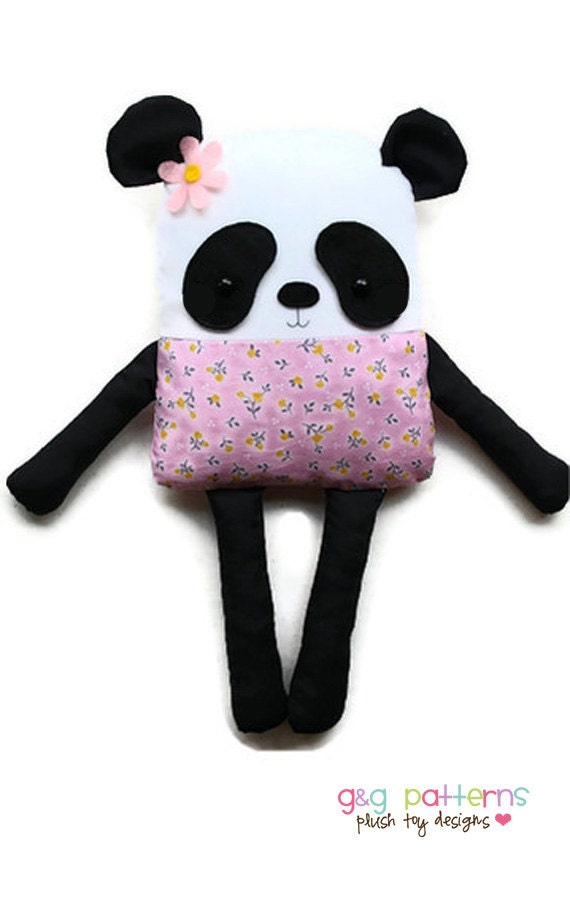 PDF Sewing Pattern - Easy Bear Doll Softie Kids Stuffed Toy Sewing Pattern