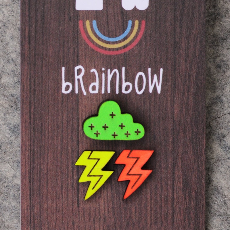 Neon Earrings - Stormy Weather