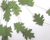 Fall Garland - Autumn Garland - Leaves Garland - Olive Green