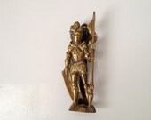 Antique Brass Door Knocker - Knight in Armour