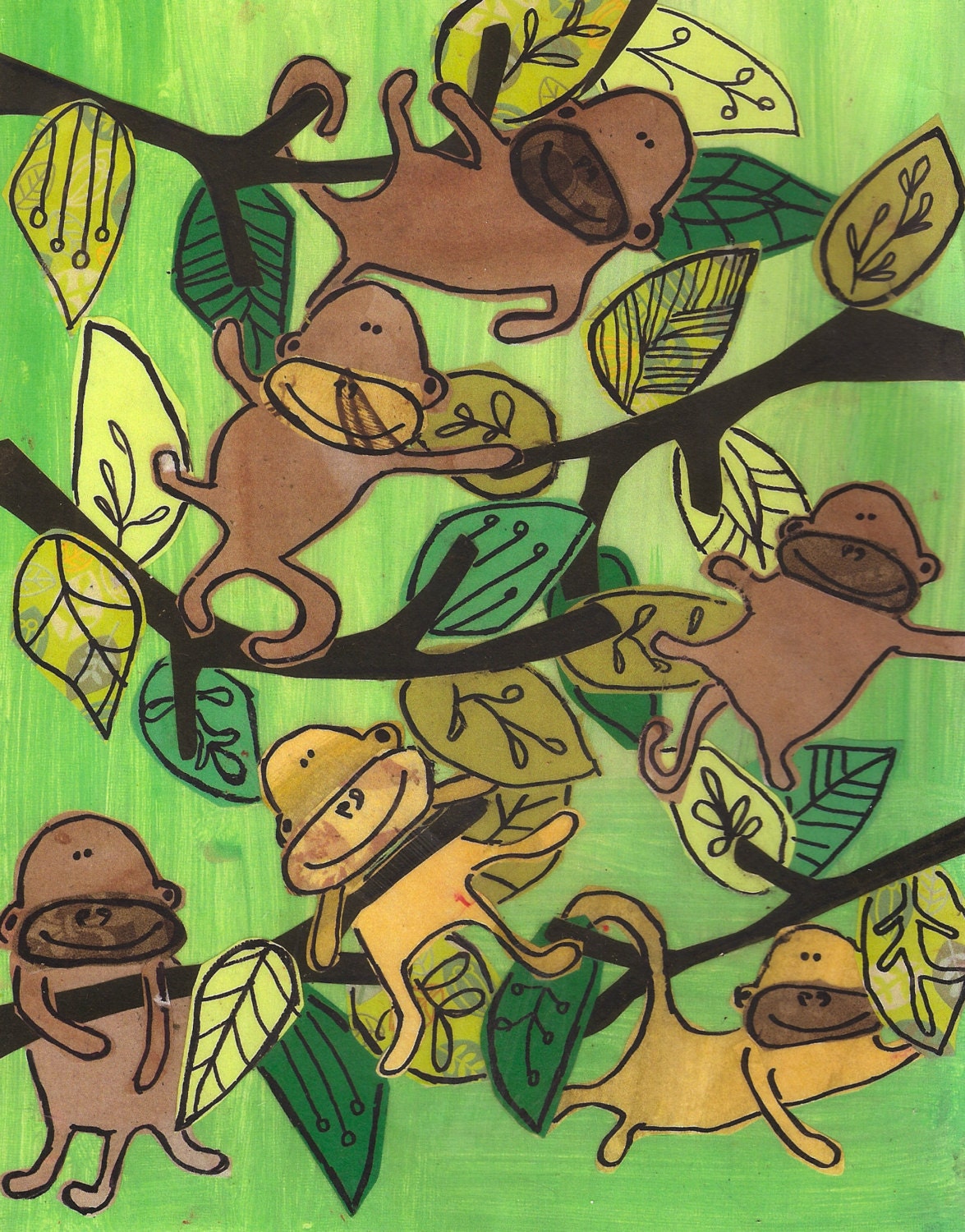 Monkeys in the jungle