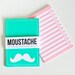 NOTEPAD SET OF 2 Moustache Tear Off (40 sheets x 2)