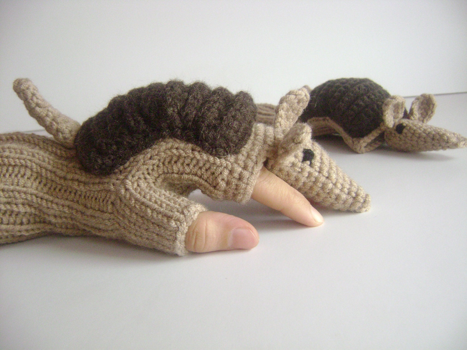 SALE-SALE-Original Design Cute Armadillos  gloves,long fingerless gloves, costume,  Valentine day, boy, girl