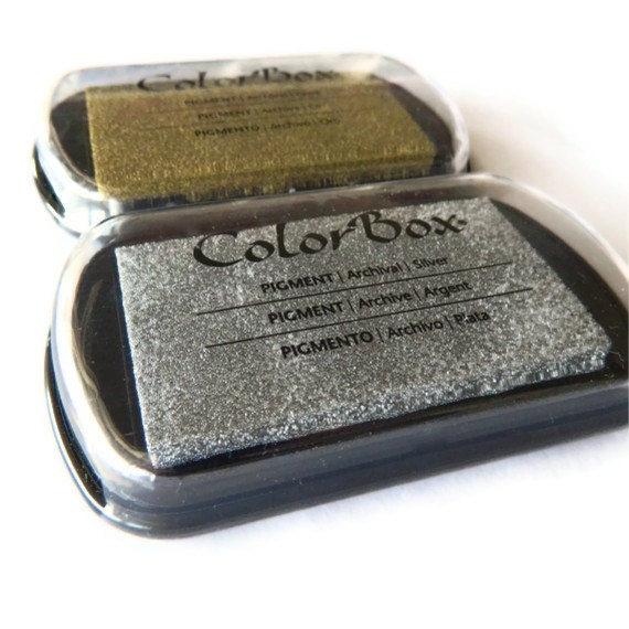 Metallic Full Size - Color Box Stamp Pigment Ink Pad - Add-On - Choose Your Color - Gold & Silver