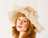 SALE / 1950s vintage hat / wide brim hat / Miss Moffatt