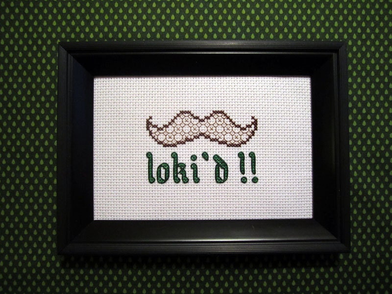 Loki'd - Tom Hiddleston - Framed Cross Stitch