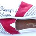 The Ginger - Red and White Custom TOMS